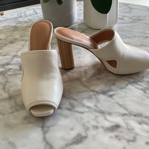 Halston Heritage heeled mules. Stunning!